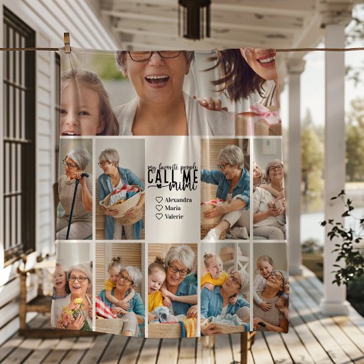 Peronalized 10 Photo Mimi Gift Fleece Blanket フリースブランケット