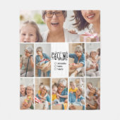 Peronalized 10 Photo Mimi Gift Fleece Blanket フリースブランケット (正面)