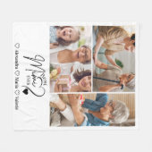 Peronalized 3 Photo Best Mimi Ever Minimalist フリースブランケット (正面(横))