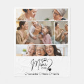 Peronalized 4 Photo Best Mimi Ever Minimalis フリースブランケット (正面)