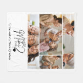 Peronalized 4 Photo Best Mimi Ever Minimalis フリースブランケット (正面(横))