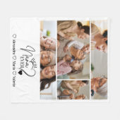 Peronalized 4 Photo Best Nana Ever Minimalis フリースブランケット (正面(横))