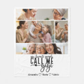 Peronalized 4 Photo Gigi Gift フリースブランケット (正面)