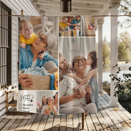 Peronalized 5 Photo Best Mimi Ever Minimalist フリースブランケット