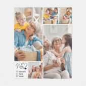 Peronalized 5 Photo Best Nana Ever Minimalist フリースブランケット (正面)