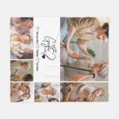 Peronalized 6 Photo Best Gigi Ever Minimalist フリースブランケット (正面(横))