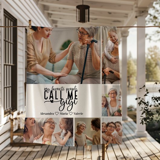 Peronalized 6 Photo Gigi Gift フリースブランケット