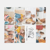 Peronalized 7 Photo Best Nana Ever Minimalist フリースブランケット (正面(横))