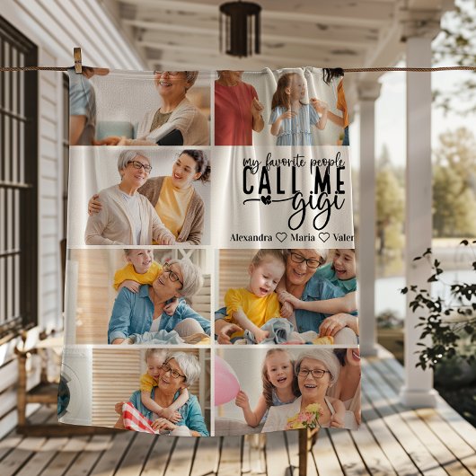 Peronalized 7 Photo Gigi Gift フリースブランケット