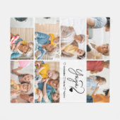 Peronalized 7 Photo Yaya Minimalist Line Art フリースブランケット (正面(横))