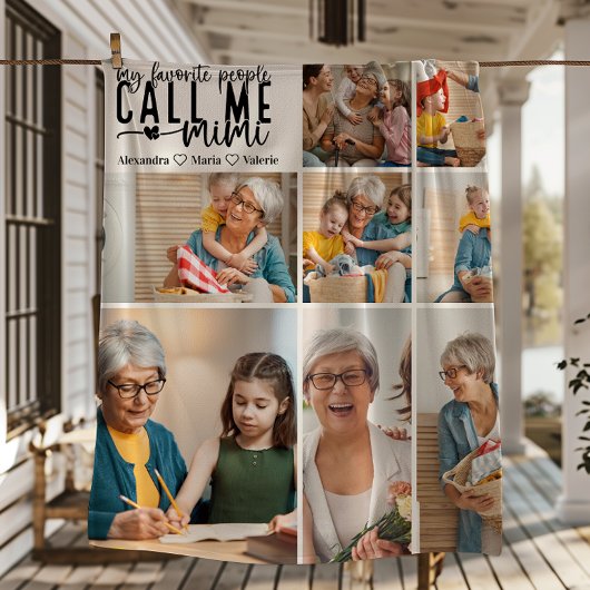 Peronalized 8 Photo Mimi Gift フリースブランケット