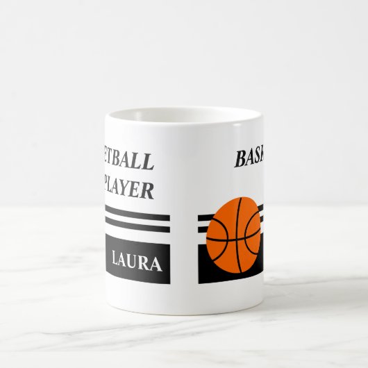 Peronalized Basketball Coffee Mug コーヒーマグカップ (中央)