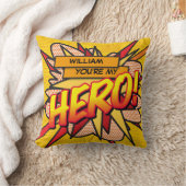 PERONALIZED HEROおもしろいクールモダントレンディー漫画本 クッション (ブランケット)