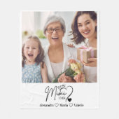 Peronalized Photo Best Mimi Ever Minimalist フリースブランケット (正面)