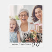 Peronalized Photo My Favorite People Call Me Gigi フリースブランケット (正面)