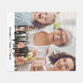 Peronalized Photo My Favorite People Call Me Mimi フリースブランケット (正面(横))