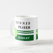 Peronalized Tennis Coffee Mug コーヒーマグカップ (正面左)