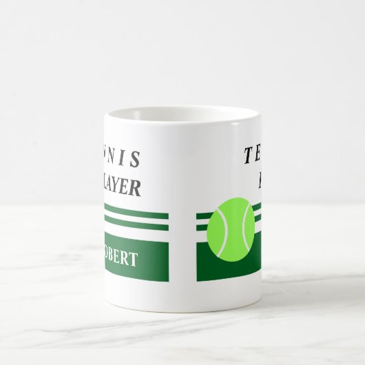 Peronalized Tennis Coffee Mug コーヒーマグカップ (中央)