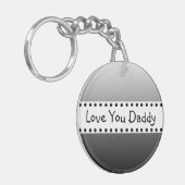 Perosnalied Love You Daddy写真 キーホルダー (正面左)
