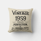 perosnalizedヴィンテージ65th誕生日白黒 クッション (正面)