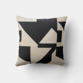 "Perpendicular Void - Suprematicst-インスパイアBlack A クッション (裏面)