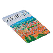 Perpignan写真ヴィンテージ マグネット (右側)