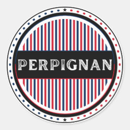 Perpignan City Pride Emblem – French Identity ラウンドシール
