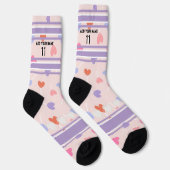 Perple- Name Number heart Socks ソックス (右)