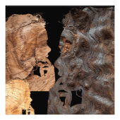 Perplex女性プロファイル – 木材 フォトプリント            (正面)