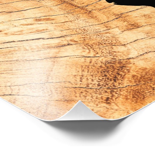 Perplex女性プロファイル – 木材 フォトプリント            (角)