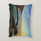 Perranporth Beach Pool at Sunset アクセントクッション (裏面(縦))