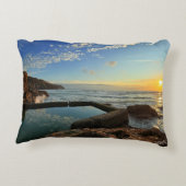 Perranporth Beach Pool at Sunset アクセントクッション (裏面)