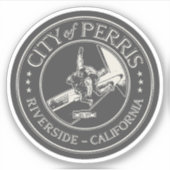 PERRIS RIVERSIDE CALIFORNIA – スカイダイビングヴィンテージ シール (正面)
