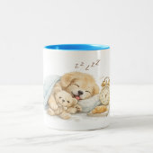 perrito durmiendo ツートーンマグカップ (中央)