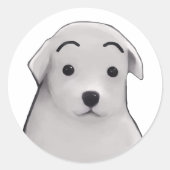 Perrito sorprendido  ラウンドシール (正面)