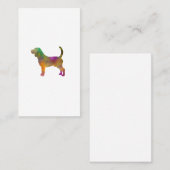 perro beagle silueta en acuarela 名刺 (正面/裏面)