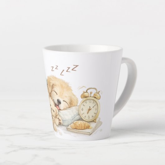 perro durmiendo カフェラテマグ (右アングル)