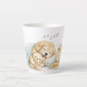 perro durmiendo カフェラテマグ (正面)