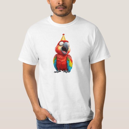 Perroquet déguisé en clown prêt pour le spectacle. tシャツ (正面)