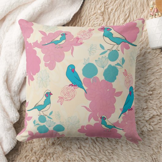 Perruches bleues クッション (ブランケット)