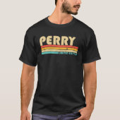 PERRY名パーソナライズされたおもしろいレトロヴィンテージ誕生 Tシャツ (正面)