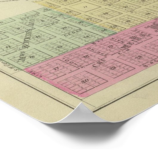 Perry, Memphis, Pawnee, Bronson, Redfield, Kansas ポスター (角)