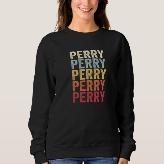 Perry Pennsylvania Perry PA Retro Vintage Text スウェットシャツ (正面)