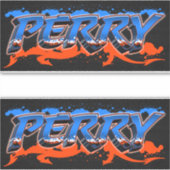 Perry Vorname Name Graffiti Aufkleber Sticker シール (正面)