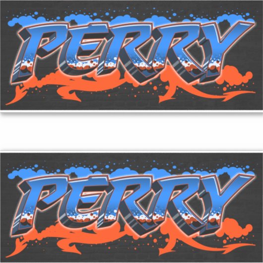Perry Vorname Name Graffiti Aufkleber Sticker シール (正面)