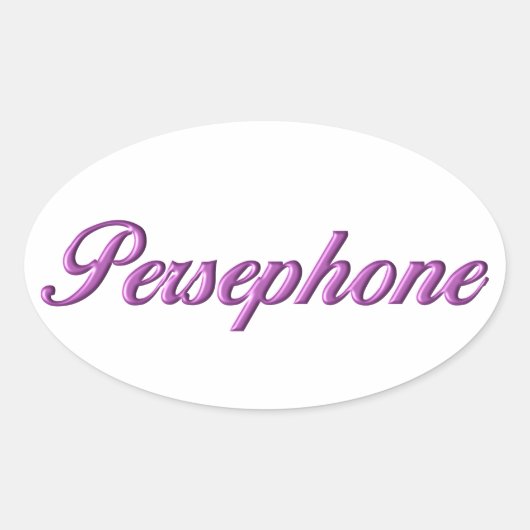 Persephoneのシール名 楕円形シール (正面)