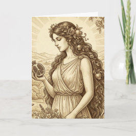 Persephone Greek Goddess Greeting Card カード