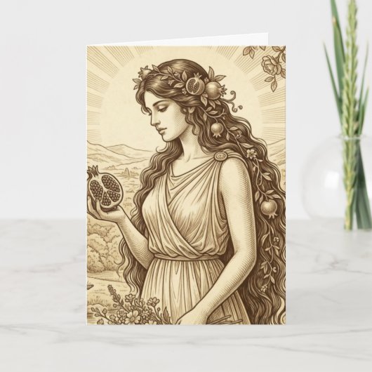 Persephone Greek Goddess Greeting Card カード (正面)