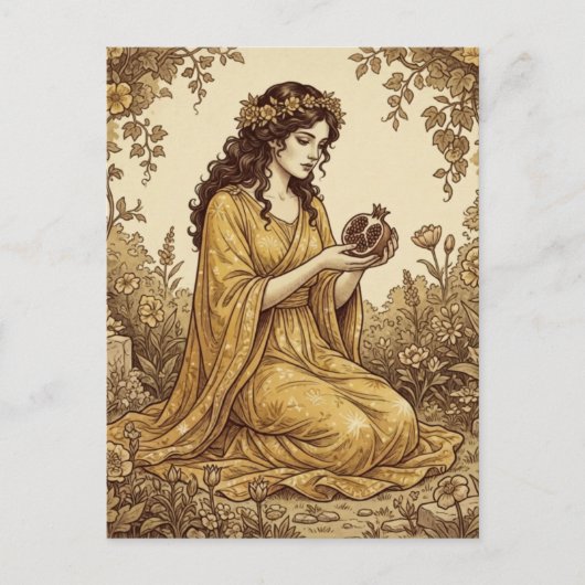 Persephone Greek Goddess Postcard ポストカード (正面)