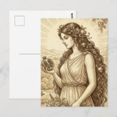 Persephone Greek Goddess Postcard ポストカード (正面/裏面)